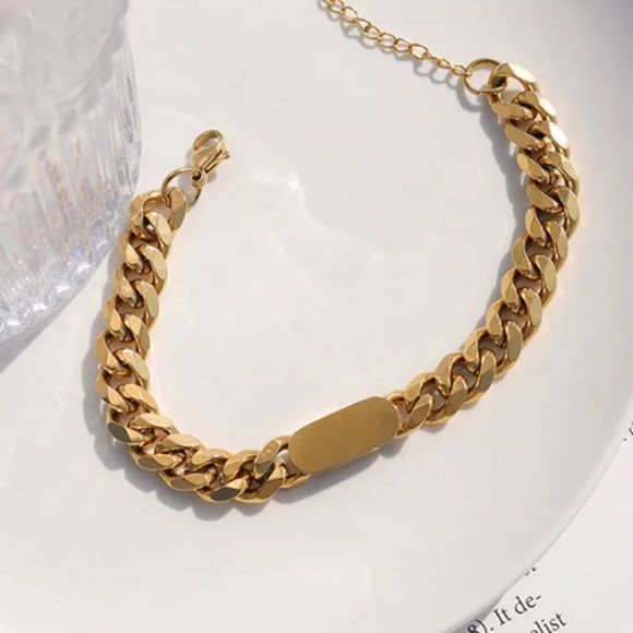 💛Gold plated chunky chain bracelet - Picture 6 of 6